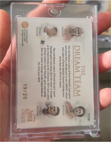 2014 Futera Unique #DT08 Pavel Nedved The Dream Team — front