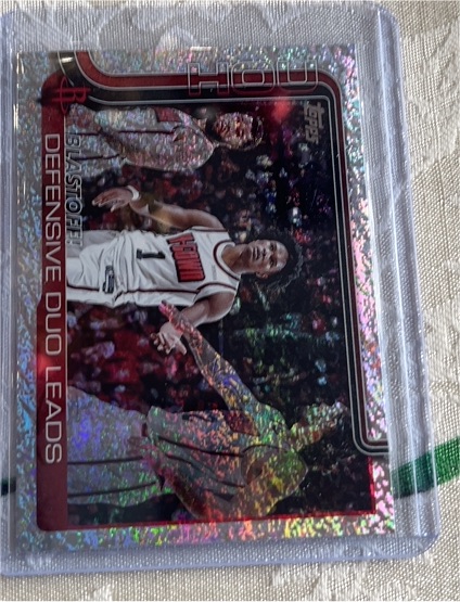 2025-26 Topps #297 Blastoff! Defensive Duo Leads Amen Thompson — front
