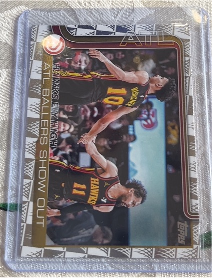 2025-26 Topps #282 Hawks Fly High: ATL Ballers Show Out — front