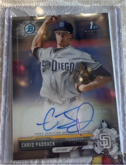 2017 Bowman Chrome #CPA-CP Chris Paddack — front