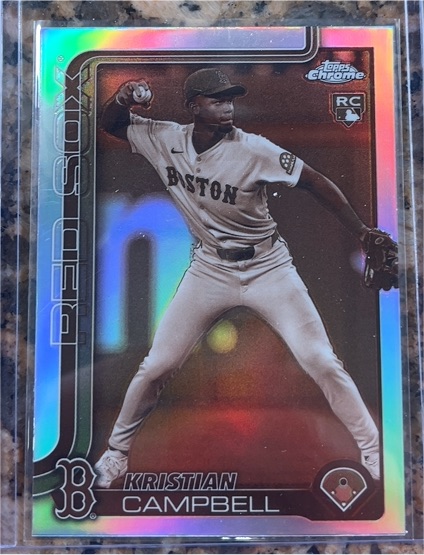 2025 Topps Chrome #171 Kristian Campbell Sepia Refractor Rookie — front