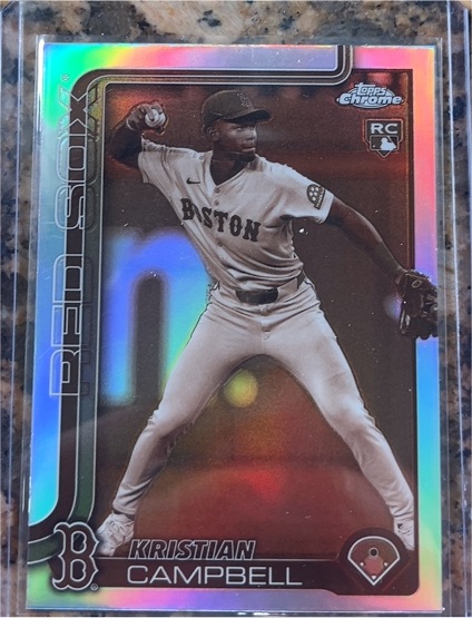2025 Topps Chrome #171 Kristian Campbell Sepia Refractor Rookie — front