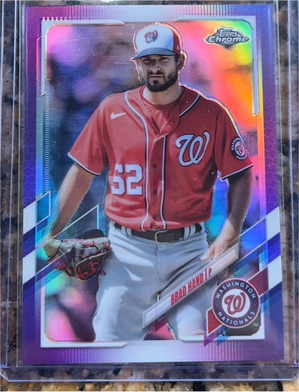 2021 Topps Chrome Update Purple Refractor #USC29 Brad Hand — front