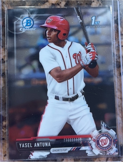 2017 Bowman Chrome #1st Bowman Yasel Antuna — front