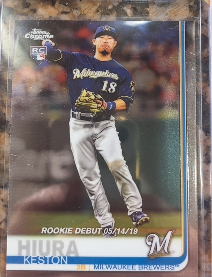 2019 Topps Chrome Update #62 Keston Hiura Rookie Debut RC — front