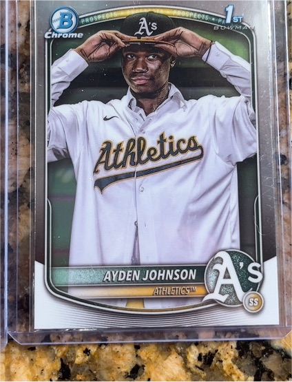2025 Bowman Chrome #BCP-197 Ayden Johnson — front