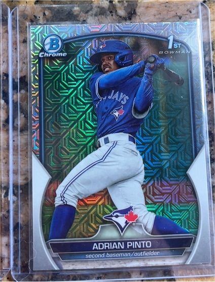 2023 Bowman Chrome #BCP-250 Adrian Pinto Mojo Refractor — front