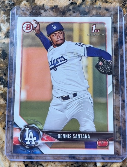 2018 Bowman Prospect 1st Bowman #BP36 Dennis Santana — front