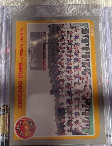 1985 Fleer #642 Chicago Cubs Division Champs — front