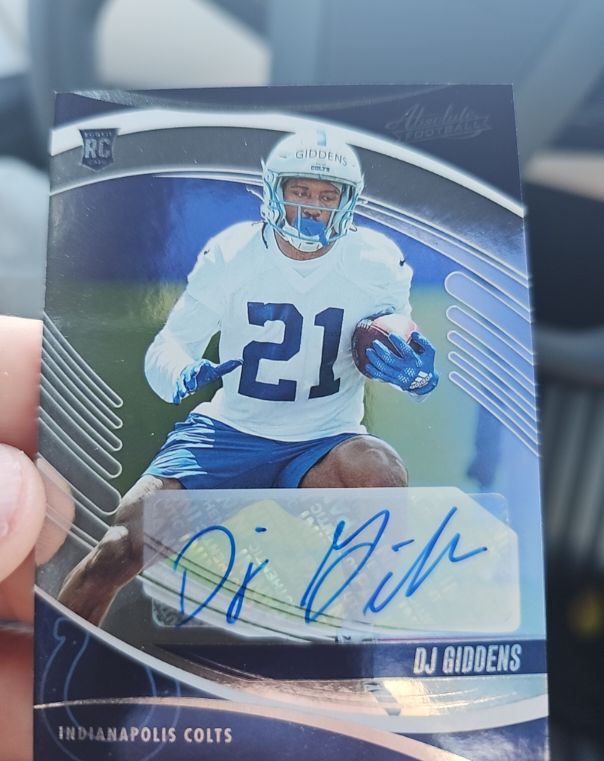2025 Panini Absolute #118 DJ Giddens Rookie Auto — front