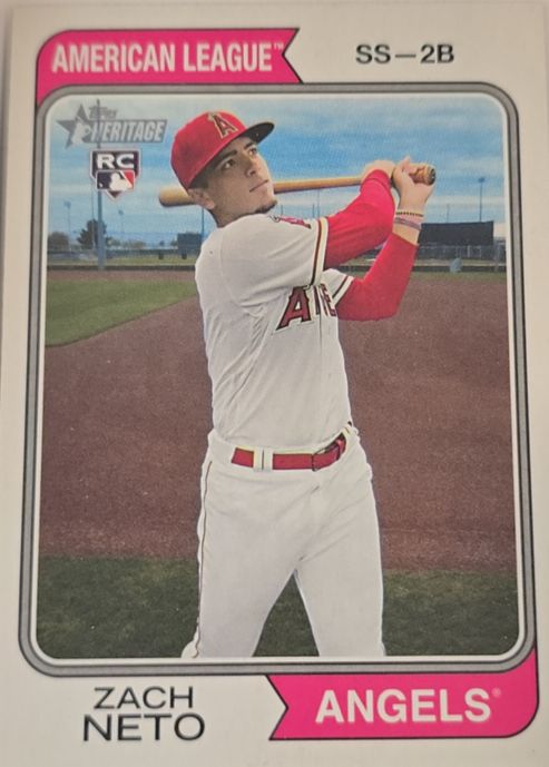 2023 Topps Heritage #700 Zach Neto — front