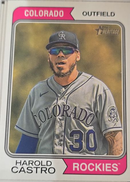 2023 Topps Heritage High Number #521 Harold Castro Colorado Rockies — front