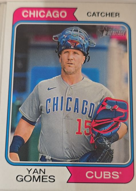 2023 Topps Heritage High Number #605 Yan Gomes Chicago Cubs — front