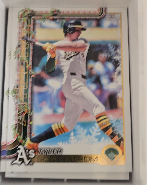 2025 Topps Holiday #H32 Tyler Soderstrom — front