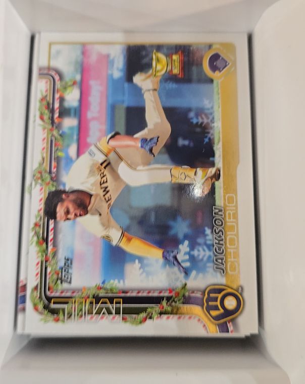 2025 Topps Holiday #H182 Jackson Chourio — front