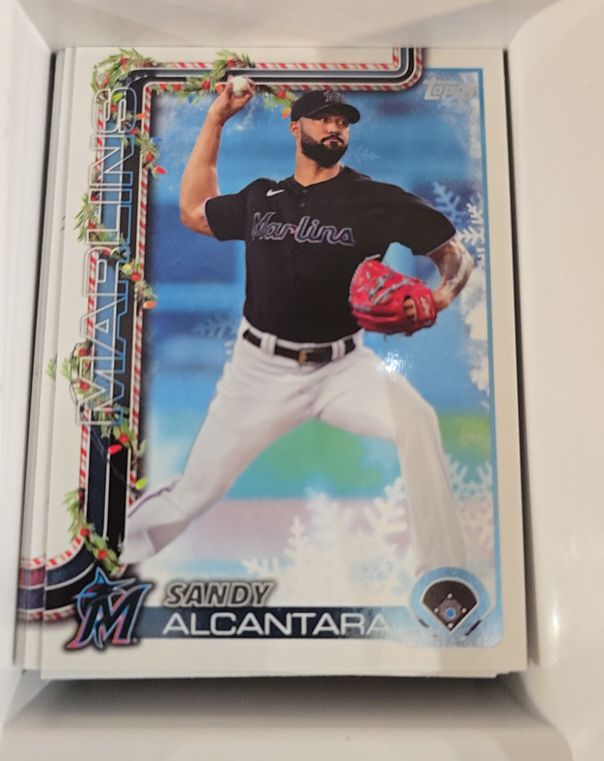 2025 Topps Holiday #H144 Sandy Alcantara — front