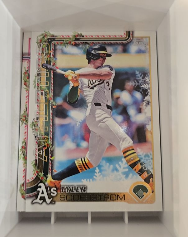 2025 Topps Holiday #H32 Tyler Soderstrom — front
