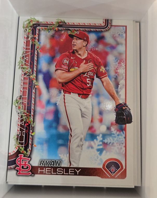 2025 Topps Holiday #H178 Ryan Helsley — front