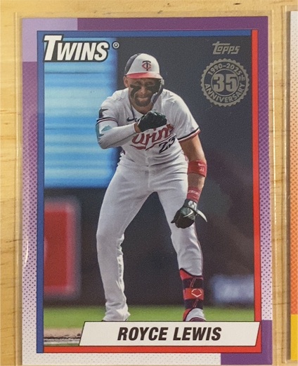 2025 Topps Series 2 #90B2-1 Royce Lewis 1990 Topps Baseball 35th Anniversary — front