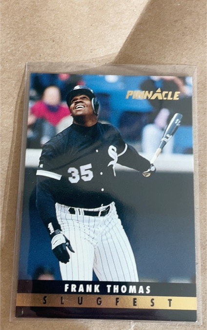 1993 Pinnacle Slugfest #9 Frank Thomas — front