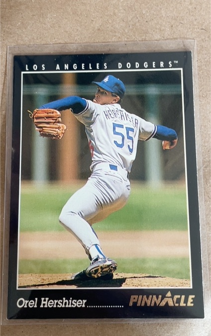 1993 Pinnacle #319 Orel Hershiser Los Angeles Dodgers — front