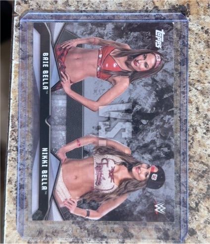 2016 Topps WWE Divas Revolution Rivalries #7 Brie Bella vs Nikki Bella — front