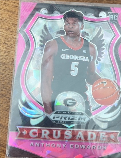 2020 Panini Prizm Draft Picks Crusade #81 Anthony Edwards — front