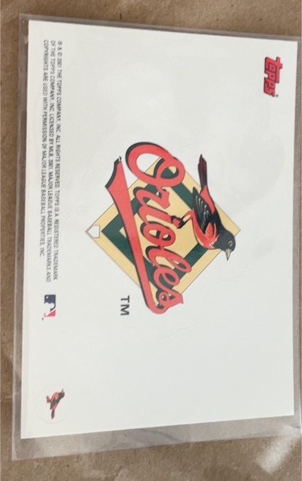 2001 Topps #NNO Baltimore Orioles Team Logo Sticker — front