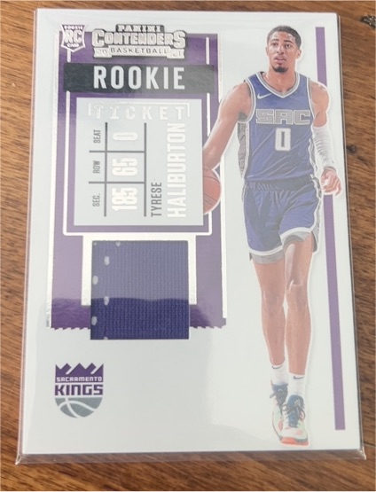 2020-21 Panini Contenders Rookie Ticket Swatches #RS-THB Tyrese Haliburton — front