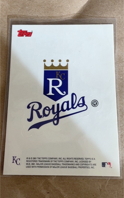 2001 Topps #NNO Kansas City Royals Sticker — front