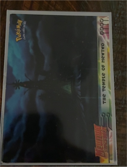 1999 Topps Pokemon The First Movie #18 The Temple of Mewtwo — front