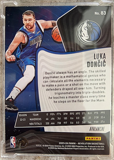 2023-24 Panini Revolution #83 Luka Doncic — back
