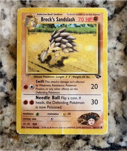 2000 Pokémon Gym Challenge #36 Brock's Sandslash — front