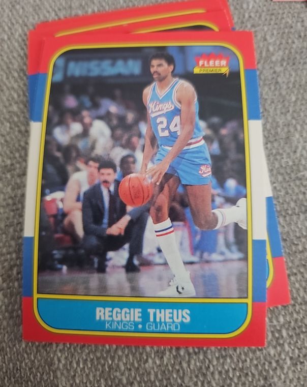 1986 Fleer #108 Reggie Theus — front