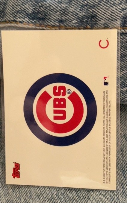 2001 Topps #NNO Chicago Cubs Team Logo Sticker — front