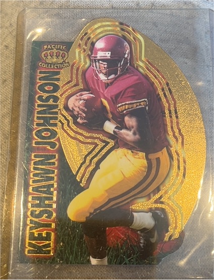 1996 Pacific Invincible Kick Starter Die Cuts #KS-7 Keyshawn Johnson — front