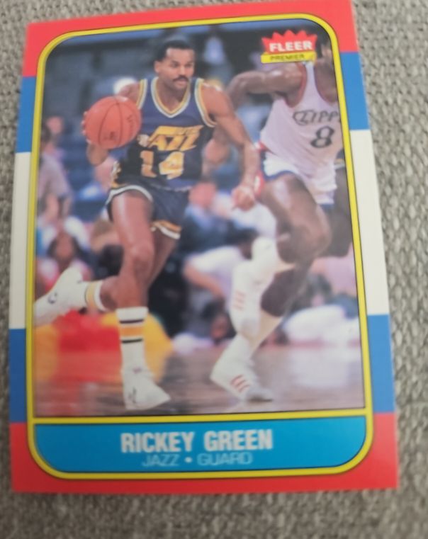 1986-87 Fleer #39 Rickey Green — front