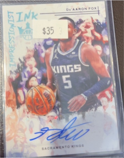 2022 Panini Court Kings Impressionist Ink #De'Aaron Fox — front
