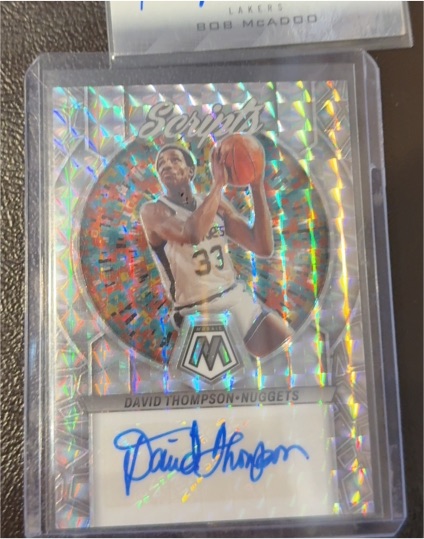 2022-23 Panini Mosaic Scripts Genesis Prizm #MS-THO David Thompson — front