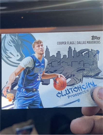 2025-26 Topps #CC-1 Cooper Flagg Clutch City Prospects Rookie Card — front