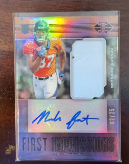 2019 Panini Illusions First Impressions #133 Noah Fant — front