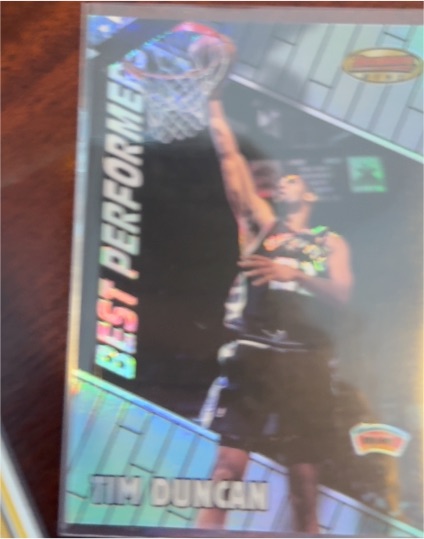 1997 Fleer Best #1 Tim Duncan Best Performer — front