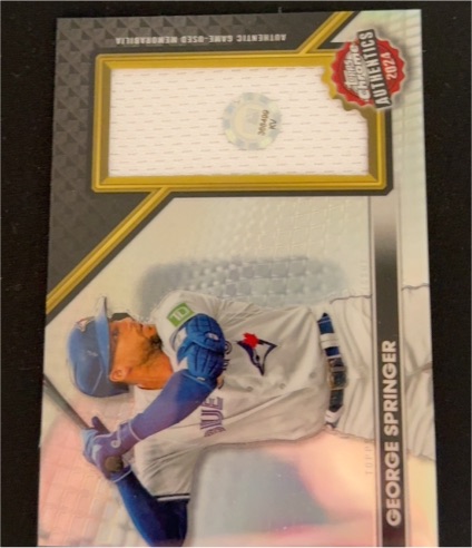 2024 Topps Chrome Authentics #TCA-GSP George Springer — front