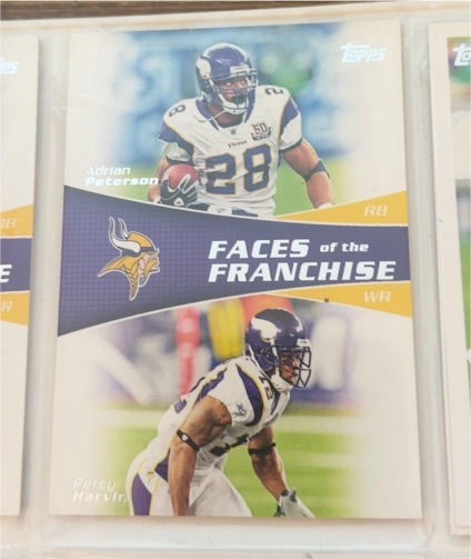 2011 Topps Faces of the Franchise #FF-PH Adrian Peterson/Percy Harvin — front