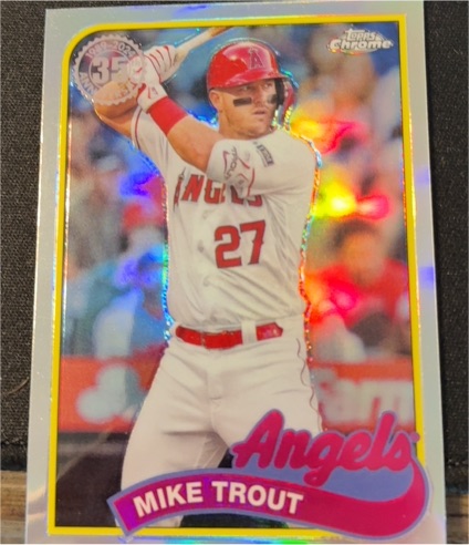 2024 Topps Chrome #89CB-1 Mike Trout 1989 Topps Baseball 35th Anniversary — front