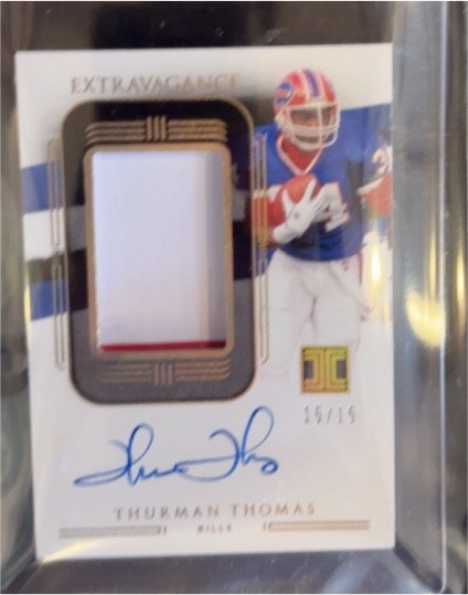2021 Panini Impeccable Extravagance #EPA-TT Thurman Thomas — front