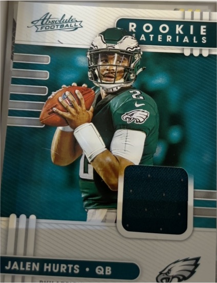 2020 Panini Absolute Rookie Materials #14 Jalen Hurts — front