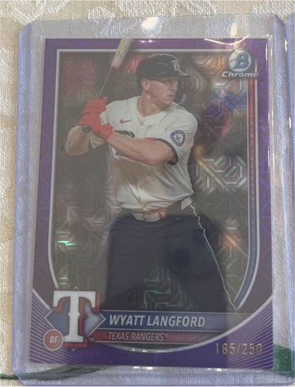 2025 Bowman Chrome #33 Wyatt Langford — front