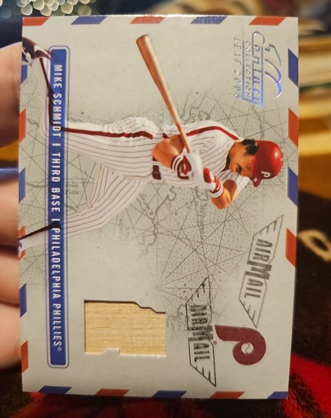 2005 Leaf Century Collection Air Mail Bats Mike Schmidt — front