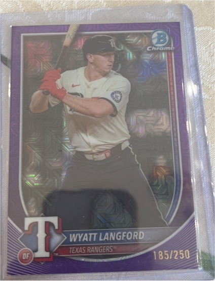 2025 Bowman Chrome #33 Wyatt Langford — front